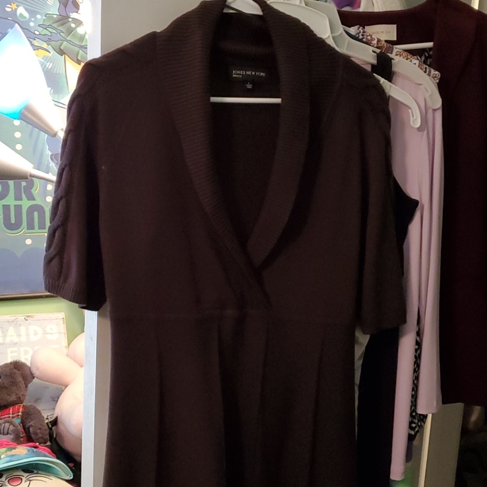 Jones New York brown knitted dress